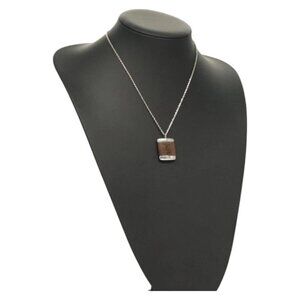 LOUIS VUITTON Pandantif Bois Necklace metal Brown LV Auth